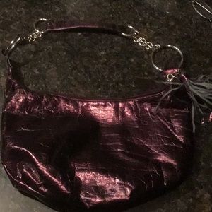 Purple metallic purse